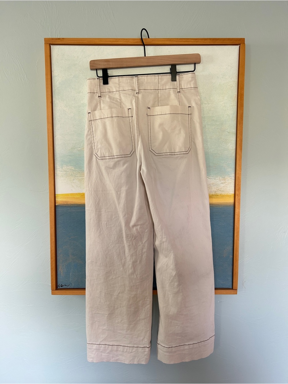bagatelle Cream Trousers with Patch Pocket Detail - Picture 4 of 4